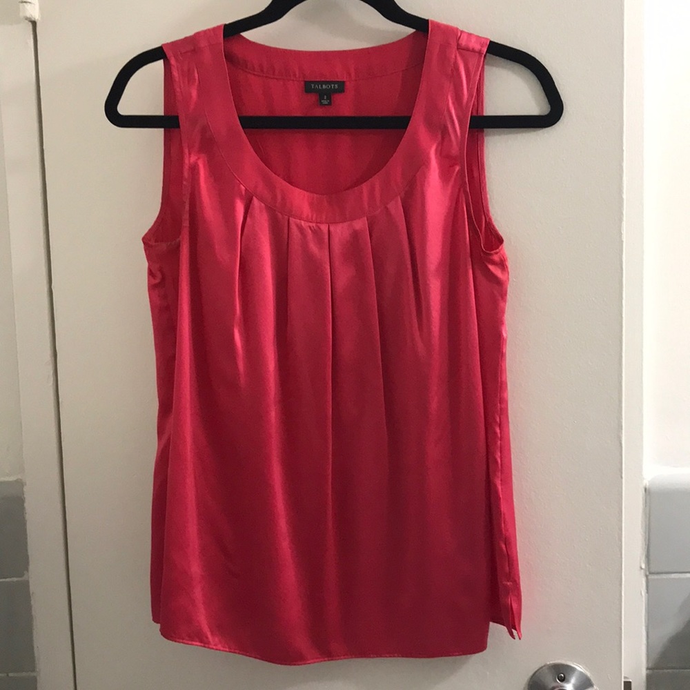 Talbots pink silk blouse 2